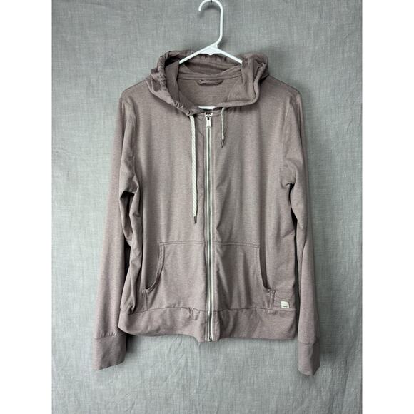 Vuori Jackets & Blazers - Vuori Halo Performance Hoodie 2.0 Full Zip Womens DreamKnit Umber Heather Pink M